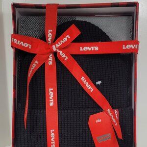 Men's Logo Beanie & Windowpane Scarf Set